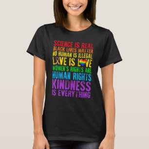 T-shirt La science est réelle LGBTQ L'amour est amour Drap