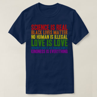 T-shirt La science est une vraie vie noire matière T chemi