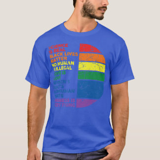 T-shirt La science gay pride est une vraie vie noire matiè