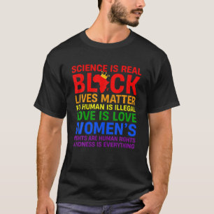 T-shirt La science rétro est un vrai BLM Droits des femmes