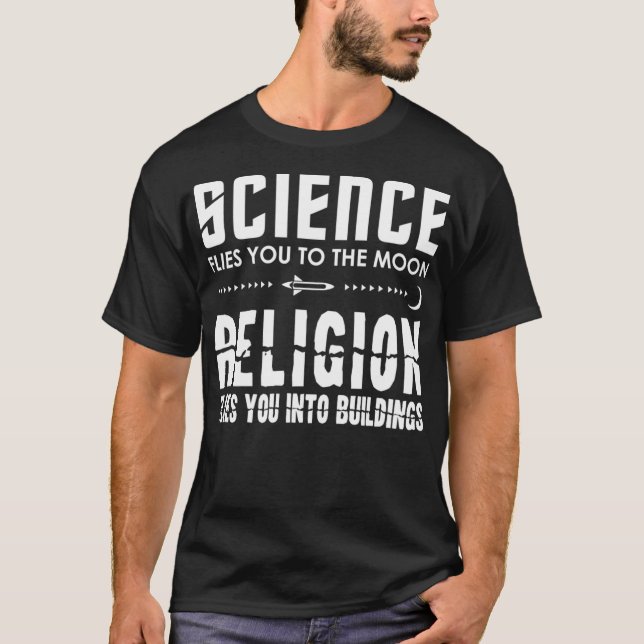 T-shirt La Science Vous Emmène Sur La Lune Sarcastique Ath (Devant)