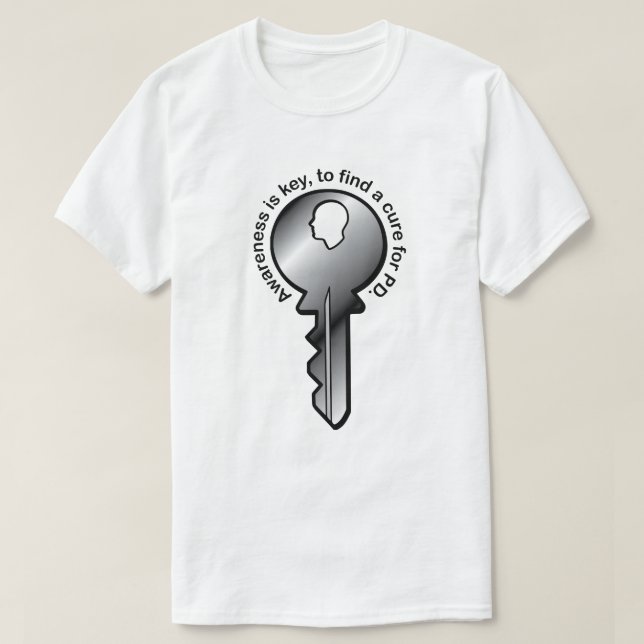 T-shirt La sensibilisation à la maladie de Parkinson est e (Design devant)