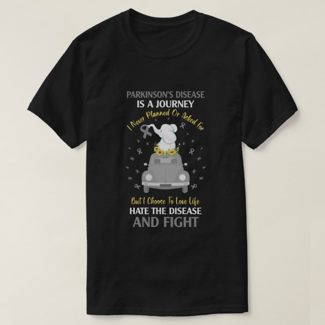 T-shirt La sensibilisation à la maladie de Parkinson est u (Design devant)