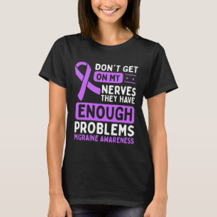 T-shirt La Sensibilisation À La Migraine Nerves Ruban Vio