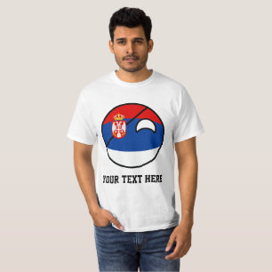 T-shirt La Serbie Geeky tendante drôle Countryball