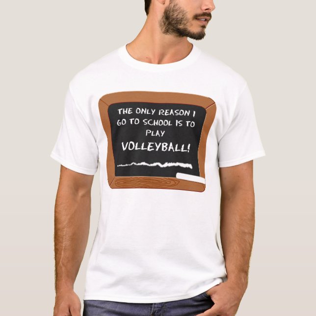 T-shirt La seule raison je vais à l'école… (Devant)