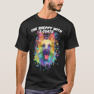 T-shirt La Sheppy à 2 Manteaux Berger Allemand Humour Ell