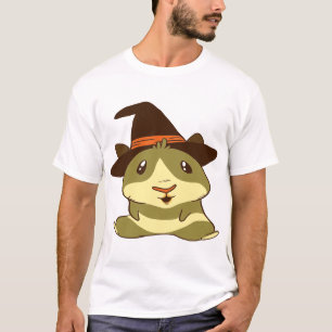 T-shirt La sorcière d'Halloween du cochon de Guinée
