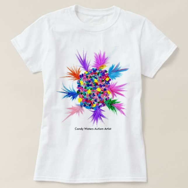 T-shirt La sucrerie arrose l'artiste d'autisme (Design devant)