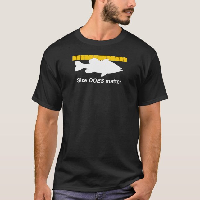 T-shirt La "taille importe" - pêche au bar drôle (Devant)