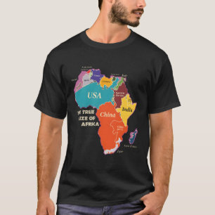 T-shirt La Taille Réelle De L'Afrique