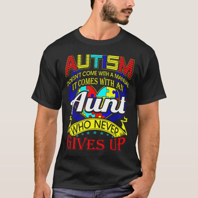 T-shirt La tante de l'autisme ne fait jamais prendre consc (Devant)