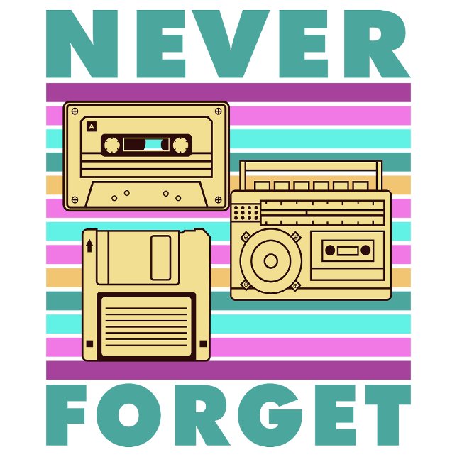 T-shirt La technologie des années 80 n'oublie jamais Gen X (Créateur téléchargé)