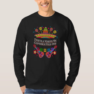 T-shirt La tequila fait tomber mes vêtements Humour mexic