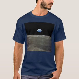 T-shirt La Terre depuis la Lune dans l'espace noir : Earth
