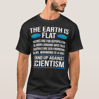 T-shirt La Terre Est Plat Funny Flat Earth Society Graphiq
