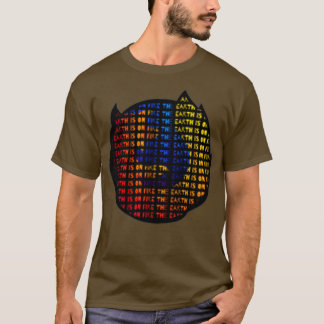T-SHIRT LA TERRE EST SUR INCENDIE FIREFOX IMPRIMER
