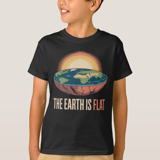T-shirt La Terre Est Une Théorie Humoristique Plate (Devant)