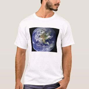 T-shirt La terre montrant l'hémisphère de l'ouest