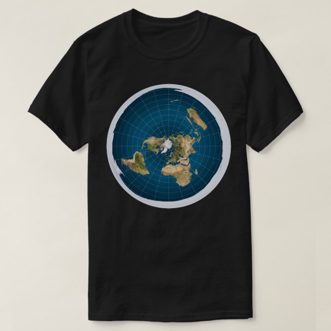 T-shirt La Terre plate (Design devant)