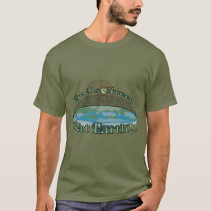 T-shirt La Terre Plate Verte de Dieu...
