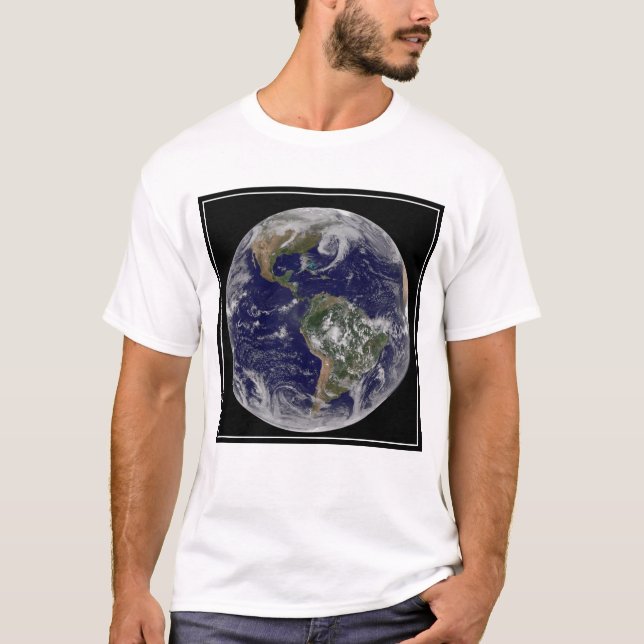 T-shirt La Terre Pleine Montre Des Systèmes À Faible Press (Devant)
