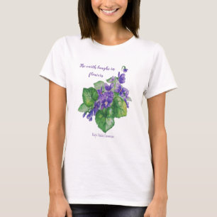 T-shirt La Terre rit en fleurs Cite Violets sauvages