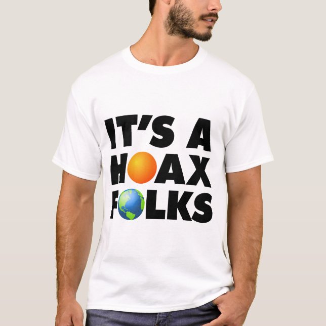 T-shirt La terre Sun de canular de changement climatique (Devant)