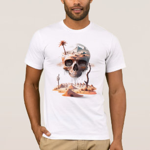 T-shirt La Tête de mort dans le désert Stoner Rock Design