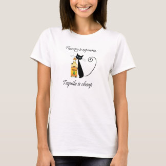 T-shirt La thérapie est chère, tequila est bon marché