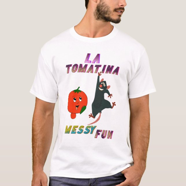 T-shirt La Tomatina Messy Fun - Buñol Espagne cadeau Valen (Devant)