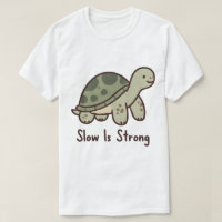 La Tortue Cute Motivation Forte Est Lent