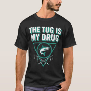 T-shirt La traction est ma pêche à la truite humour drogue