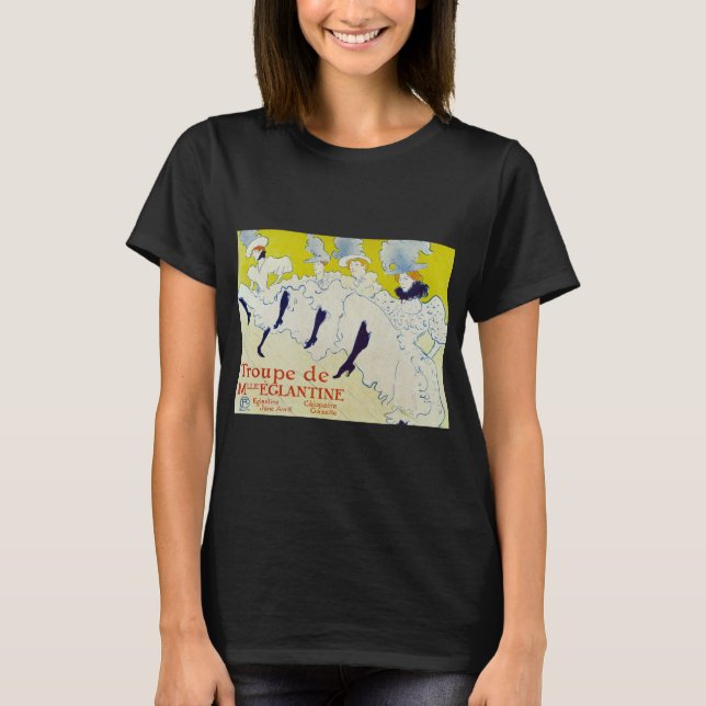 T-shirt La Troupe de Mlle Eglantine par Toulouse Lautrec (Devant)