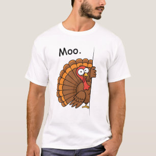 T-shirt La Turquie drôle dit Moo Thanksgiving Humour