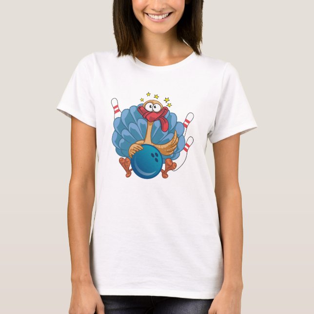 T-shirt La Turquie sauvage de roulement avec la boule et (Devant)