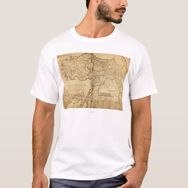 T-shirt La Turquie, tabouret EmpirePanoramic MapTurkey (Devant)
