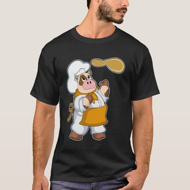 T-shirt La vache fait cuire avec Dough (Devant)
