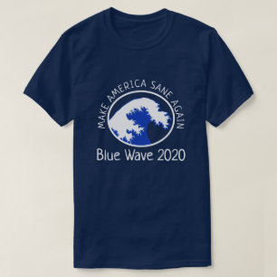 T-shirt La vague bleue "Rendre l'Amérique à la traîne" 