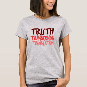 T-SHIRT LA VÉRITÉ DÉPASSE LE RAGLAN ROUGE D'ENFANT EN BAS