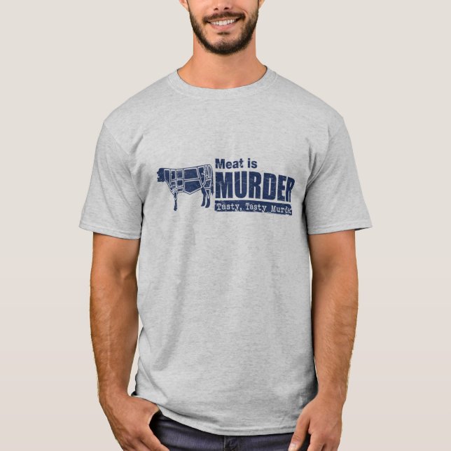T-shirt La viande est meurtre (Devant)