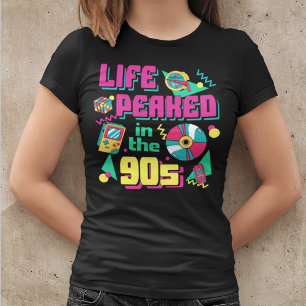 T-shirt La vie a culminé dans les années 90 Pink Retro