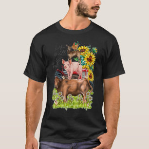 T-shirt La vie à propos de l'équilibre Ferme animale Vache