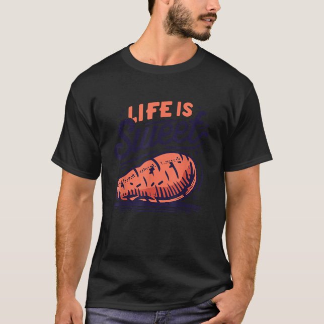 T-shirt La Vie, c'est de la pomme de terre douce (Devant)