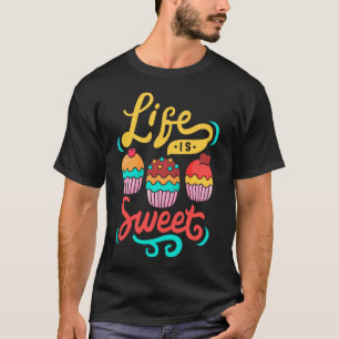 T-shirt La Vie, c'est du gâteau boulanger doux