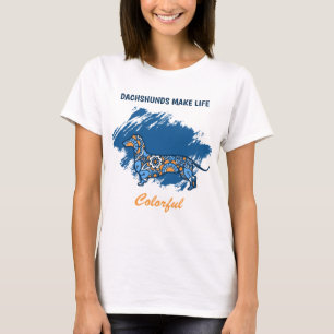 T-shirt La vie colorée de Dachshund