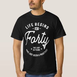 T-shirt La vie commence à 40 ans - 40e anniversaire