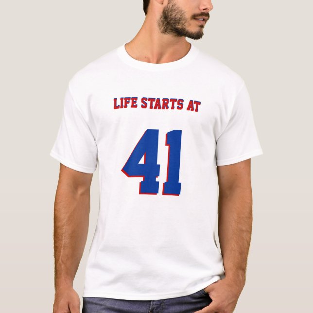 T-shirt La Vie Commence À 41 Funny 41ème Anniversaire (Devant)