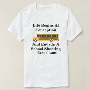 T-shirt La Vie Commence À La Conception - Se Termine Par L