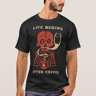 T-shirt La vie commence après le café